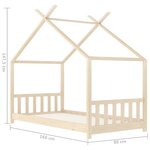 vidaXL Cadre de lit d'enfant Bois de pin massif 80x160 cm