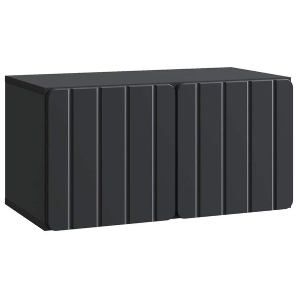 vidaXL Meuble TV mural 59 5 x 31 x 30 cm Noir Bois d'ingénierie