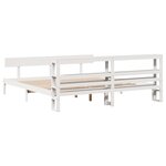 vidaXL Cadre de lit sans matelas blanc 180x200 cm bois massif de pin