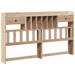 vidaXL Tête de lit avec rangement 200 cm bois massif de pin