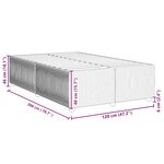 vidaXL Cadre de lit sans matelas marron foncé 120x200 cm tissu