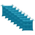 vidaXL Chaises de jardin 8 Pièces avec coussins Bois d'acacia solide