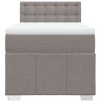 vidaXL Sommier à lattes de lit avec matelas Taupe 90x200 cm Tissu