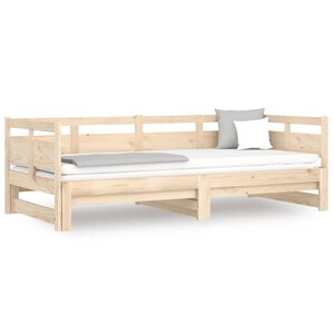 vidaXL Lit coulissant sans matelas bois de pin massif 2x(90x200) cm