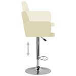 vidaXL Tabourets de bar lot de 2 crème similicuir