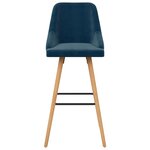 vidaXL Tabourets de bar lot de 2 bleu velours