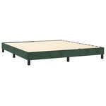 vidaXL Sommier à lattes de lit matelas et LED Vert foncé 180x200 cm