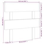 vidaXL Tête de lit Blanc 93 5x3x81 cm Bois massif de pin