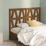 vidaXL Tête de lit Marron miel 146x4x100 cm Bois massif de pin