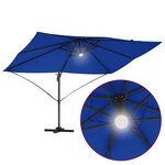 vidaXL Parasol déporté bleu azur Housse en polyester Grand
