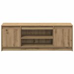 vidaXL Meuble TV Marron 139 5 x 34 x 50 cm Bois d'ingénierie