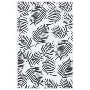 vidaXL Tapis d'extérieur ARAKIL Blanc et noir 160x230 cm PP
