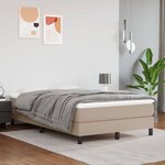 vidaXL Sommier à lattes de lit matelas cappuccino 120x190cm similicuir