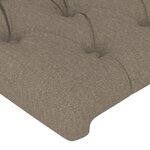vidaXL Tête de lit à LED Taupe 103x16x118/128 cm Tissu