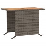 vidaXL Ensemble de bistro 3 Pièces avec coussins gris résine tressée