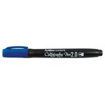 Marqueur 'calligraphy pen' pointe 2 mm coloris bleu x 12 artline