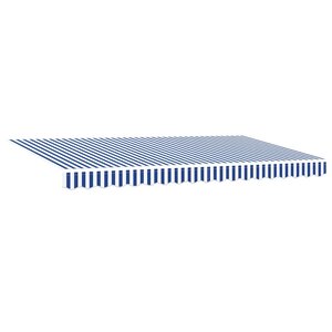 vidaXL Auvent Rétractable Bleu et blanc 400 x 200 cm tissu