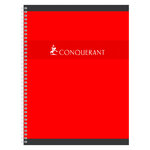 Cahier spirale conquérant sept a4+ 24 x 32 cm - grands carreaux - 180 pages - super conquerant