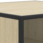 vidaXL Table basse chêne sonoma 80x80x30 cm bois d'ingénierie et métal