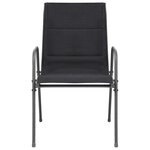 vidaXL Mobilier de salle à manger d'extérieur 7 Pièces Acier Noir