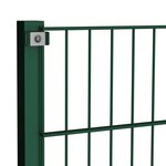 vidaXL Panneau de clôture avec poteaux Fer 15 3 x 1 2 m Vert