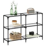 vidaXL Table console avec dessus en verre transparent 118 5x30x81 cm