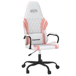 vidaXL Chaise de jeu Blanc et rose Similicuir