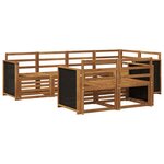 vidaXL Ensemble de canapé d'angle 6 Pièces Naturel Bois d'Acacia Massif