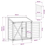 vidaXL Abri de jardin Blanc 106 x 56 x 113 5 cm Bois de Sapin Massif