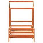 vidaXL Cadre de lit avec toit cire marron 100x200cm bois de pin massif