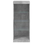 vidaXL Buffet avec lumières LED gris béton 41x37x100 cm