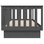 vidaXL Lit de jour sans matelas gris 80x200 cm bois de pin massif