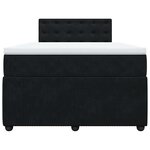 vidaXL Sommier à lattes de lit avec matelas Noir 120x200 cm Velours