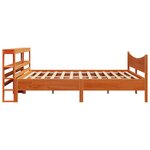 vidaXL Cadre de lit et tête de lit cire marron 180x200 cm bois de pin