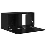 vidaXL Ensemble meuble TV 2 Pièces Noir 60 x 30 x 30 cm Bois d'ingénierie
