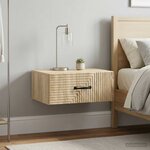 vidaXL Cabinet de chevet mural 2 Pièces Chêne Sonoma 49 x 34 5 x 20 cm