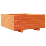 vidaXL Jardinière cire marron 60x60x26 5 cm bois de pin massif