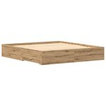 vidaXL Cadre de lit Chêne artisanal 180 x 200 cm Bois d'ingénierie