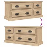 vidaXL Meuble TV chêne sonoma 100x35 5x45 cm bois d'ingénierie