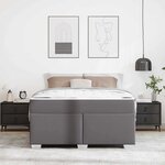 vidaXL Cadre de lit Gris 140 x 200 cm Faux cuir