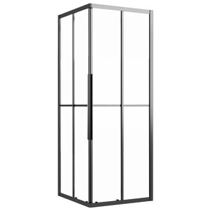 vidaXL Cabine de douche ESG dépoli 80x80x180 cm Noir