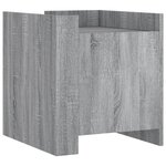 vidaXL Table de chevet sonoma gris 45x50x50 cm bois d'ingénierie