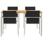 vidaXL EnsembledeRepasdeJardin 5 Pièces Teck massif