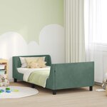 vidaXL Cadre de lit pour enfants avec tête de lit Vert Mer 90 x 190 cm