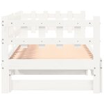 vidaXL Lit coulissant sans matelas blanc 2x(90x200) cm bois massif
