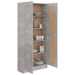 vidaXL Bibliothèque Gris béton 82 5x30 5x185 5 cm Bois d'ingénierie