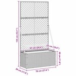 vidaXL Jardinière Marron 70 x 30 x 135 cm Métal