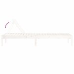 vidaXL Chaise longue blanc 199 5x60x74 cm bois massif de pin