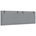 vidaXL Coussin de tête de lit gris clair 140 cm tissu