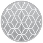 vidaXL Tapis d'extérieur ARAKIL gris Ø120 cm PP